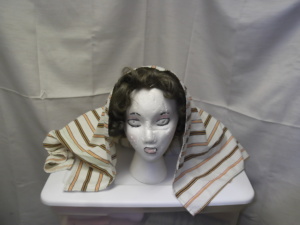 White, blue, yellow, green Bible Headdress-BHS 8251-Width 40