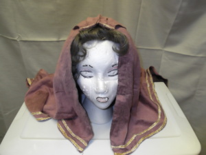 Light purple and gold. Bible Headdress-BHS 9180-Width 26
