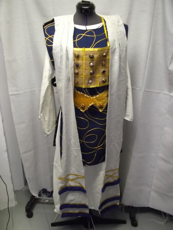 Blue, white, and gold Bible Tunic-BTNC 8140-Chest 48
