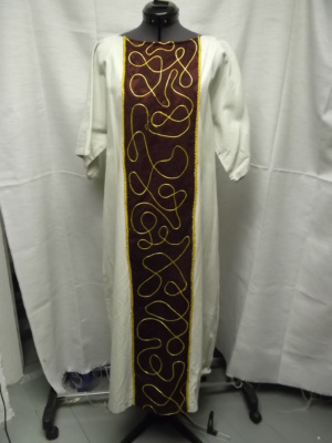 Ivory, purple, and gold Bible Tunic-BTNC 8190-Chest 47