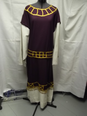 Purple, white, and gold Bible Tunic-BTNC 9152-Chest 56