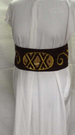 Burgundy and gold Bible Belt-BBLT 7150-Length 53