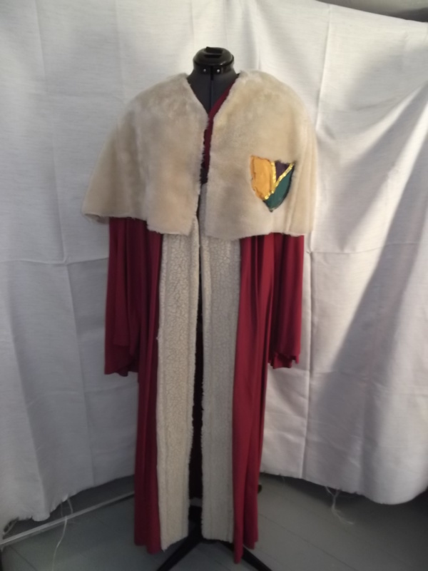 Red and ivory Graduation Gown-GGWN 7001-Chest 55