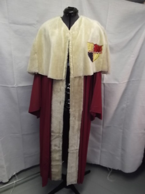 Red and ivory Graduation Gown-GGWN 7002-Chest 50