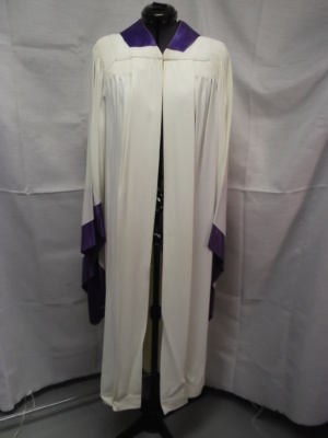 White and purple Graduation Gown-GGWN 8000-Chest 50