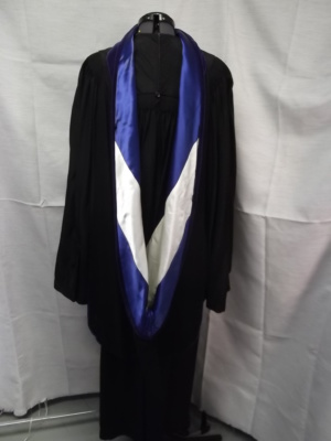 Purple and blue and white Graduation Gown-GGWN 9003-Chest N/A