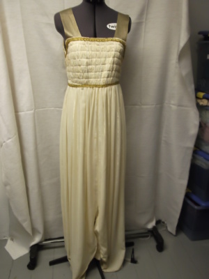 White and gold Greco-Roman Tunic-GR TNC 8150-Chest 34