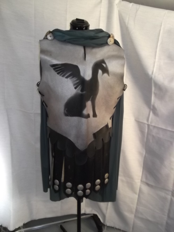 Grey and dark brown Roman Military Uniform-RMIL 2121-Chest 42