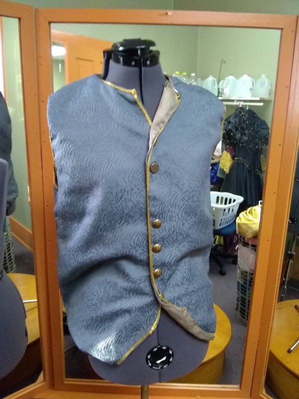 Blue and gold Men's Vest-Mn Vst 4401-BB'20-Chest 44