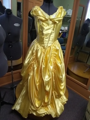 Yellow Period Dress-Wm Pd Dr 5200-BB'20-Chest 34