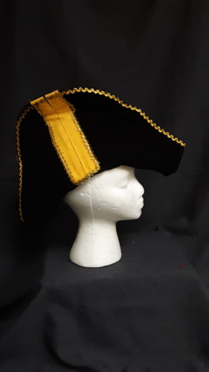 Black Bicorn Hats-BICN HT 1001-HMS'07-Size 24