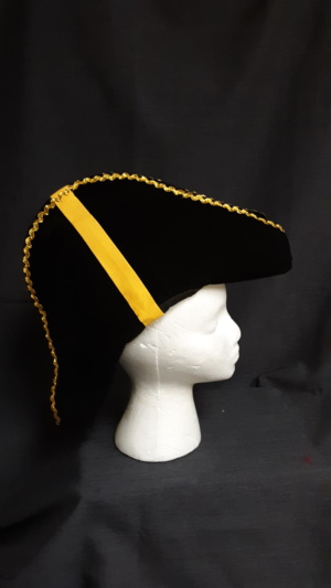 Black Bicorn Hats-BICN HT 1002-HMS'07-Size 24