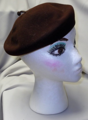 Brown Beret Hats-BRT HT 6001-Size 21