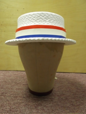 White boater hat-BTR HT 8012