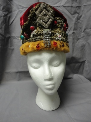 Red and Gold Crown Hats-CWN HT 7000-Size One Size Fits All