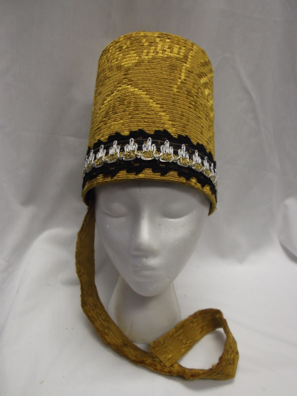Yellow and silver and black Cylinder Hats-CYND HT 5000-Size 21
