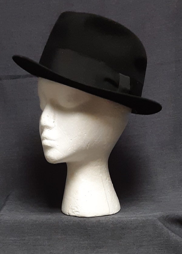 Black Fedora Hats-FDO HT 1014-Size 21.5