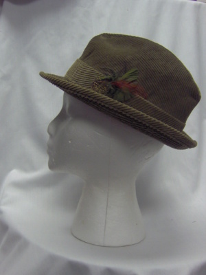 Olive Green Fedora Hats-FDO HT 3000-Size 21