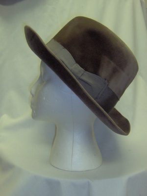 Brown Fedora Hats-FDO HT 6004-Size 22