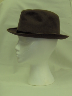 Brown Fedora Hats-FDO HT 6008-Size 21