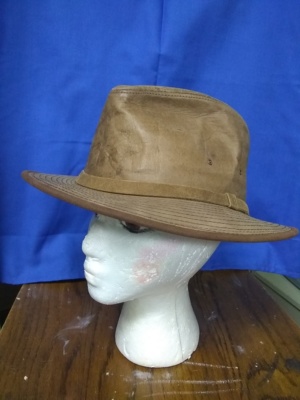 Brown Fedora Hats-FDO HT 6021-Size 23