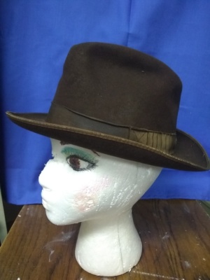 Dark brown Fedora Hats-FDO HT 6022-Size 21