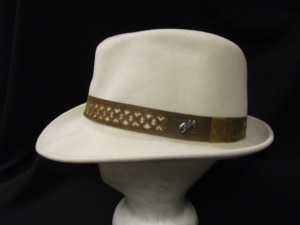 White Fedora Hats-FDO HT 8003-Size 23