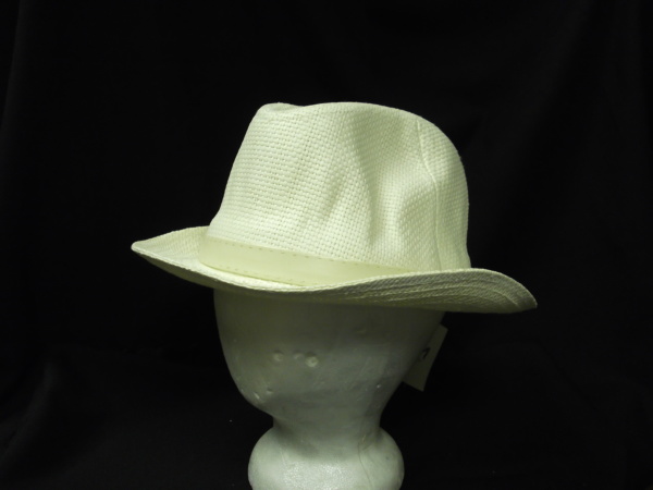 White Fedora Hats-FDO HT 8015-Size 22
