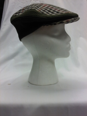 Green and white Flat Hats-FLT HT 3000-Size 21