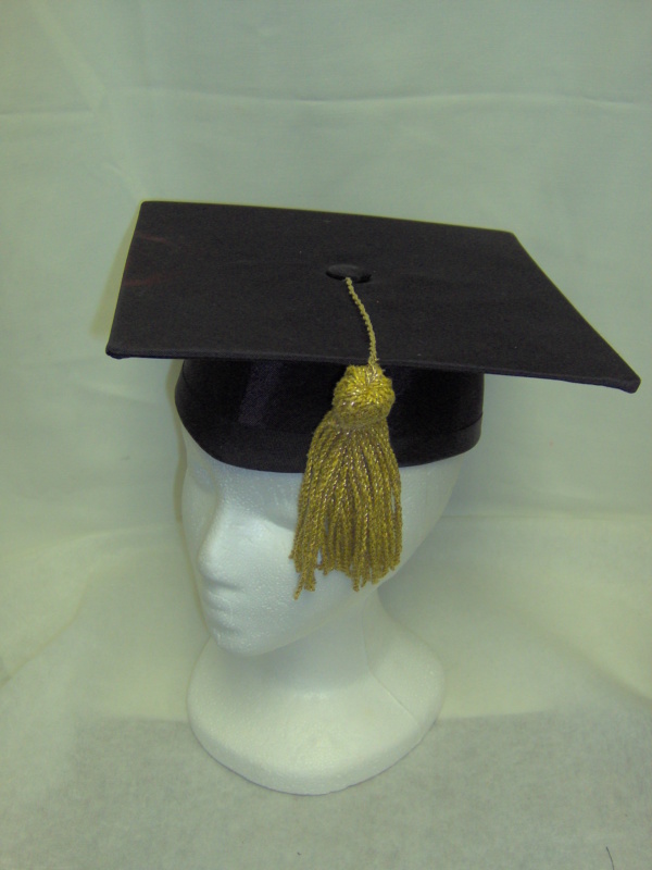 Black Graduation Hats-GRAD HT 1000-Size 21