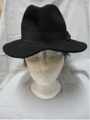 Black Homburg Hats-HMG HT 1005-Size 20