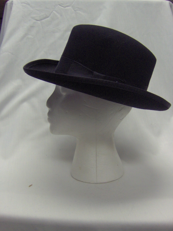 Black Homburg Hats-HMG HT 1007-Size 24
