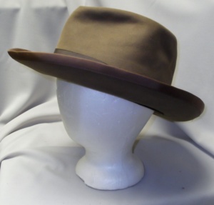 Brown Homburg Hats-HMG HT 6006-Size 23