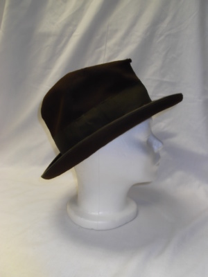 Brown Homburg Hats-HMG HT 6008-Size 22