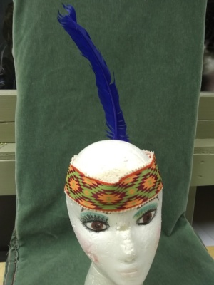 Orange, red, and green Indian Headbands-IND HDBD 5000-Size One Size Fits All