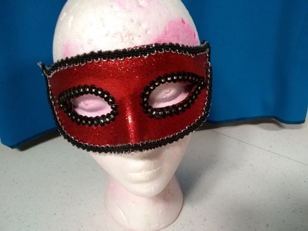 Red and black Masks-MASK 7007-Size One Size Fits All
