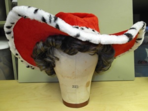 Red, black, and white Miscellaneous Hats-MISC HT 7004-Size One Size Fits All