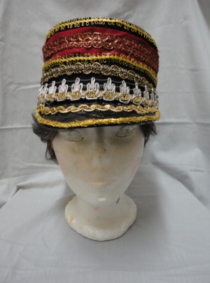 Black, gold, and red Military Hats-MLTY HT 1006-Size 24