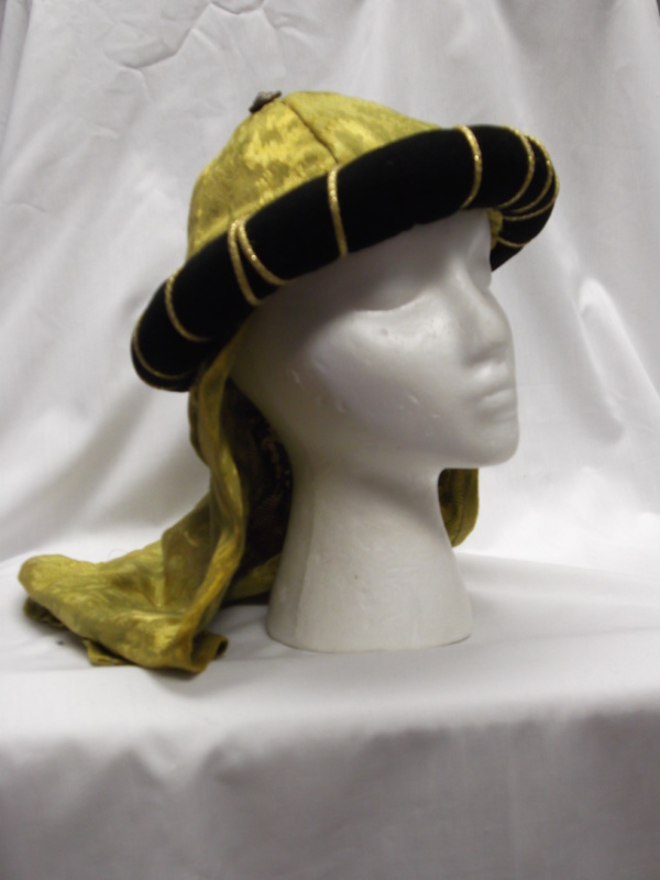 Green and black Medieval Hats-MN ME HT 3001-Size 24