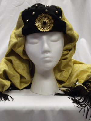 Yellow and black Medieval Hats-MN ME HT 5000-Size 22