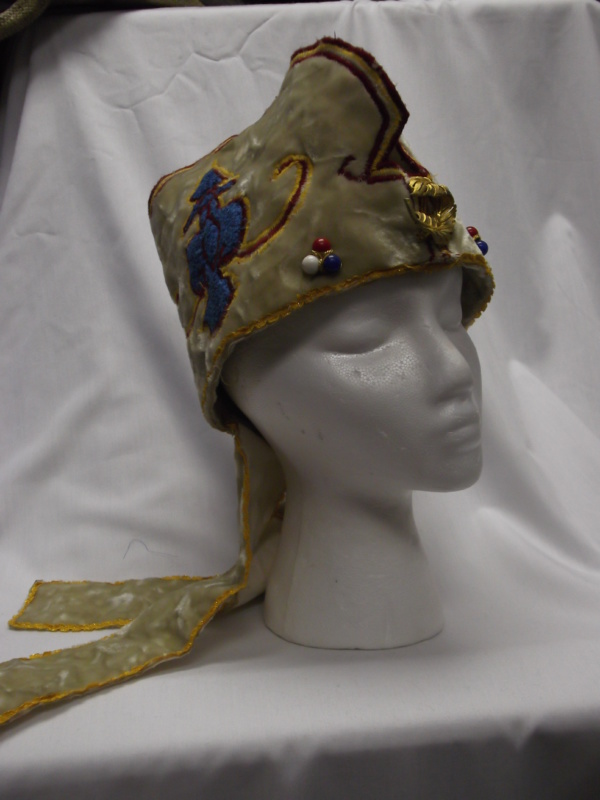 Tan and blue Medieval Hats-MN ME HT 6005-Size 24