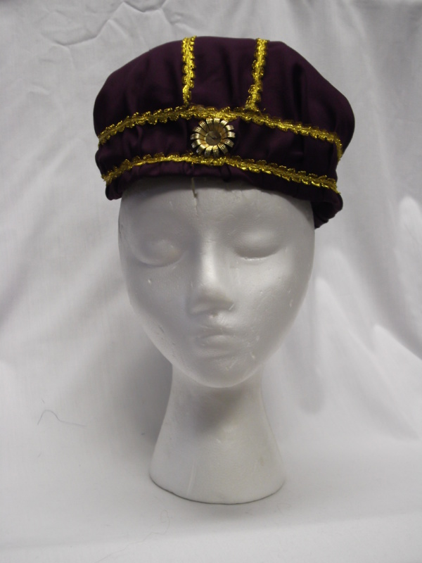 Purple and gold Medieval Hats-MN ME HT 9000-Size 24