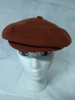 Brown/red Newsboy Hats-NWSBY HT 6004-Size 22.5