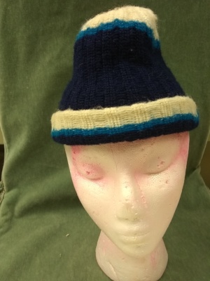 Blue and white Winter Hats-WNTR HT 4000-Size One Size Fits All