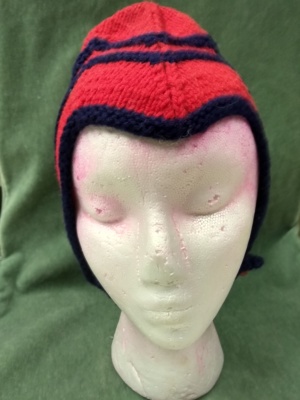 Red and navy Winter Hats-WNTR HT 7005-Size One Size Fits All