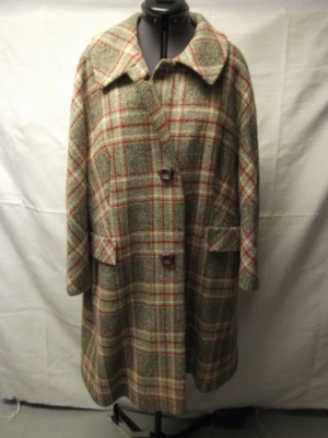 Grey Red Women's Coat-WM CT 2675-Chest 48