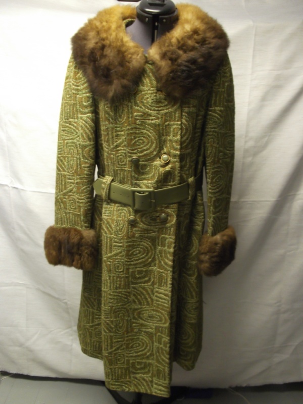 Green Brown Women's Coat-WM CT 3125-Chest 38