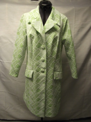 Green and white Women's Coat-WM CT 3200-Chest 40