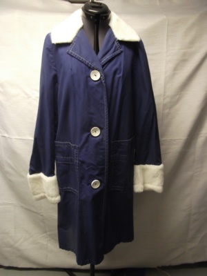 Blue White Women's Coat-WM CT 4202-Chest 40