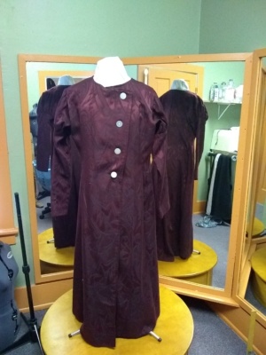 Dark red Women's Coat-WM CT 7700-Chest 44